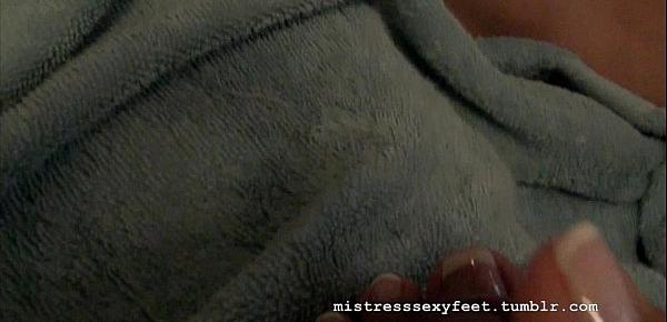  Mistress Sexy Feet - French Nails Footjob